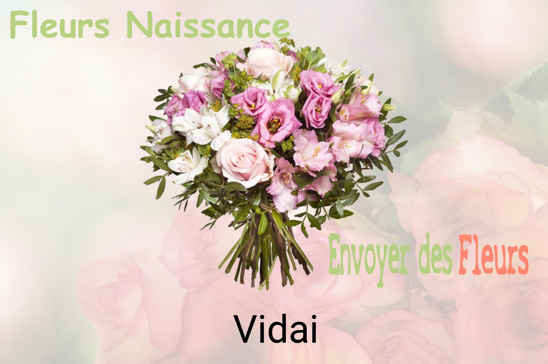 Bouquet de fleurs de naissance livré à Vidai