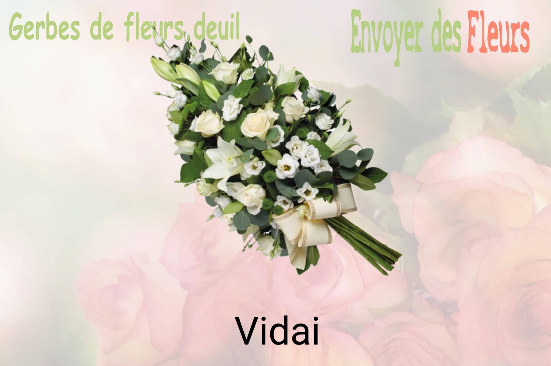 Gerbe de fleurs de deuil livrée à Vidai
